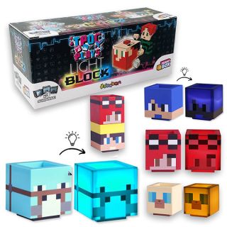 TPOC PLAYS LIGHT BLOCK: Funny Box con 3 personaggi differenti